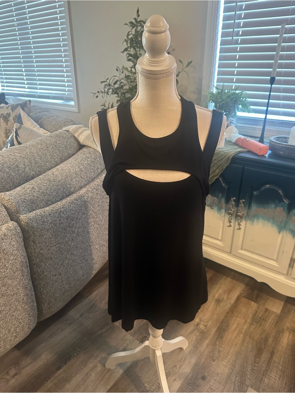 Eloquii Black Double layer Tank